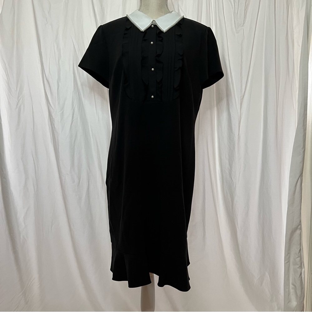 NWOT Karl Lagerfeld Paris Classic Ruffled Sheath Dress Size 14
